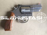 RUHSATLI,SIFIR KUTUSUNDA,HİÇ KULLANILMAYAN  SMİTH WESSON STAİNLESS STELL (PASLANMAZ ÇELİK) 3.57 MAGNUM (2.5 İNÇ)