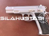 RUHSATLI,SIFIR AYARINDA KUTUSUNDA,İLK ELDEN ÇOK AZ  KULLANILAN 1993 MODEL MAT KROM CZ 75 B